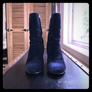 Ash indigo velvet boots size 39